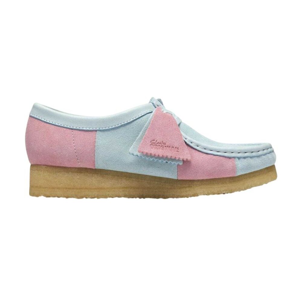 Clarks Originals Womens/Ladies Wallabee Suede Flat Moccasins / Blue